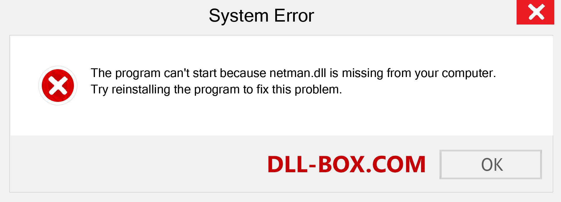  netman.dll file is missing?. Download for Windows 7, 8, 10 - Fix  netman dll Missing Error on Windows, photos, images